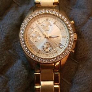 Fossil gold watch